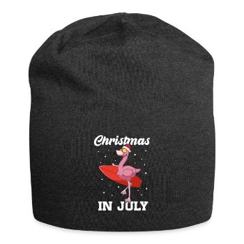 Weihnachten Flamingo Santa Nikolaus Xmas Surfer - Jersey-Beanie - Anthrazit - Vorne