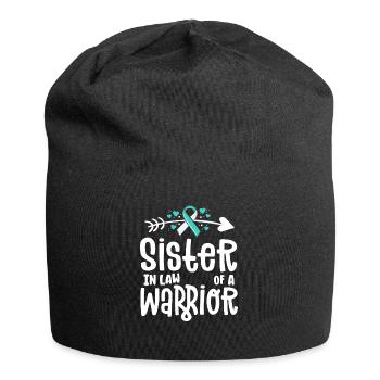 Sister-In-Law Of A Warrior Cervical Cancer Family - Jersey Beanie - black - Front
