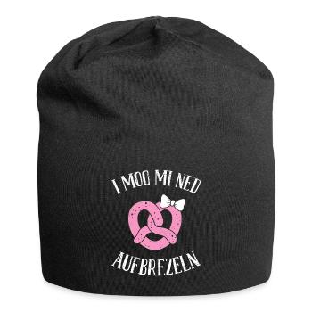 I mog mi ned aufbrezeln Trachtenshirt - Jersey-Beanie - Schwarz - Vorne