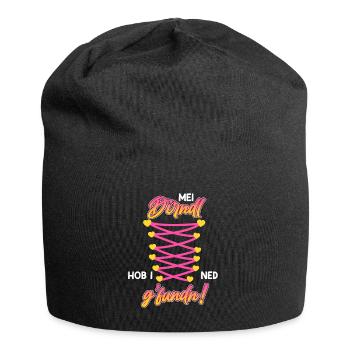 Mein Dirndl hab ich nicht gefunden Dirndl Ersatz - Jersey-Beanie - Schwarz - Vorne