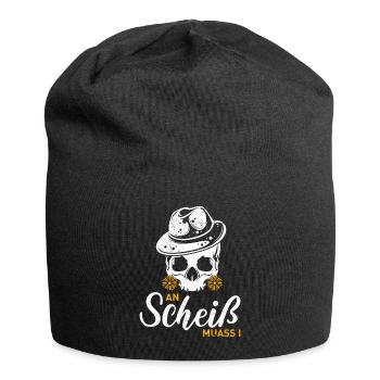 An Scheiß muass I Bayerisch Bayern Spruch - Jersey-Beanie - Schwarz - Vorne