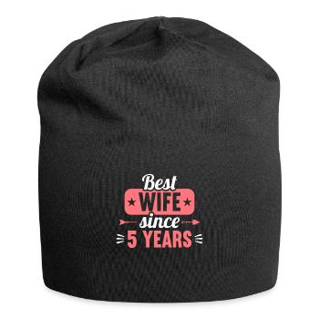 Best Wife Since 5 Years 5th Wedding day - Jersey-Beanie - Schwarz - Vorne
