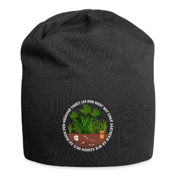 Garten besser nie anlegen Garten Outfit - Jersey-Beanie - Schwarz - Vorne