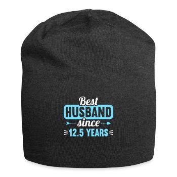 Meilleur mari depuis 12,5 ans 12,5ème jour de mariage - Bonnet en jersey - charbon - Devant