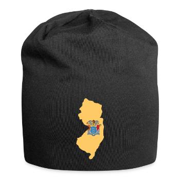New Jersey Hausgeschenk - Jersey-Beanie - Schwarz - Vorne