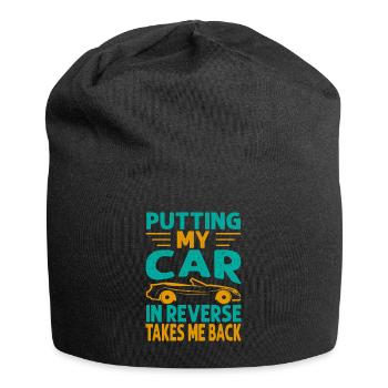 Putting My Car In Reverse Takes Me Back - Funny Ra - Jersey-Beanie - Schwarz - Vorne