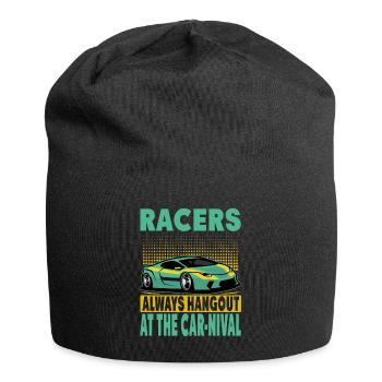 Racers Always Hangout At The Car-Nival - Funny - R - Jersey-Beanie - Schwarz - Vorne
