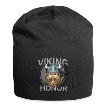 Ehre der Wikingerkrieger - Nordische Kultur - Jersey-Beanie - Schwarz - Vorne