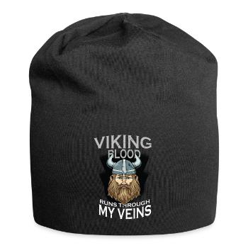 Wikingerblut fließt durch meine Adern - - Jersey-Beanie - Schwarz - Vorne