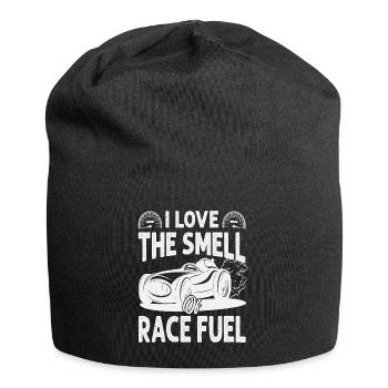 J’aime l’odeur du carburant de course - Course - Course - Moi - Bonnet en jersey - noir - Devant