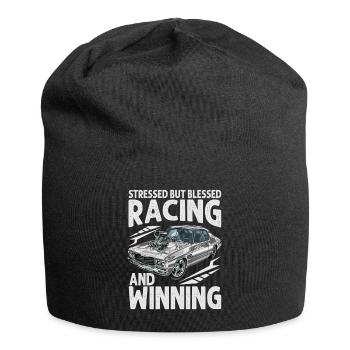 Stressed But Blessed Racing And Winning - Race Car - Jersey-Beanie - Schwarz - Vorne