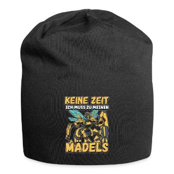 Keine Zeit Ich Muss Zu Meinen Mädels Bienen Imker - Jersey-Beanie - Schwarz - Vorne