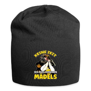 Keine Zeit Ich Muss Zu Meinen Mädels Bienen Imker - Jersey-Beanie - Schwarz - Vorne
