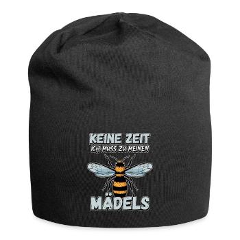 Keine Zeit Ich Muss Zu Meinen Mädels Bienen Imker - Jersey-Beanie - Schwarz - Vorne