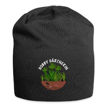 Hobby Gärtnerin - Jersey-Beanie - Schwarz - Vorne