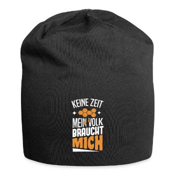 Keine Zeit Mein Volk braucht mich Imker Bienen - Jersey-Beanie - Schwarz - Vorne