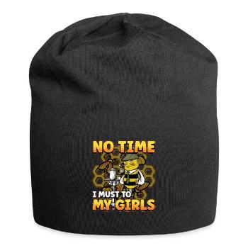 Keine Zeit Ich Muss Zu Meinen Mädels Bienen Imker - Jersey-Beanie - Schwarz - Vorne