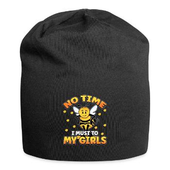 Keine Zeit Ich Muss Zu Meinen Mädels Bienen Imker - Jersey-Beanie - Schwarz - Vorne
