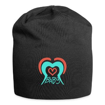 Bébé - Bonnet en jersey - noir - Devant