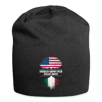 Américain cultivé avec des racines italiennes Italie - Bonnet en jersey - noir - Devant