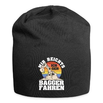 Baggerführer Bagger fahren Männer Baggerfahrer Spr - Jersey-Beanie - Schwarz - Vorne