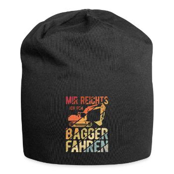 Baggerführer Bagger fahren Männer Baggerfahrer Spr - Jersey-Beanie - Schwarz - Vorne