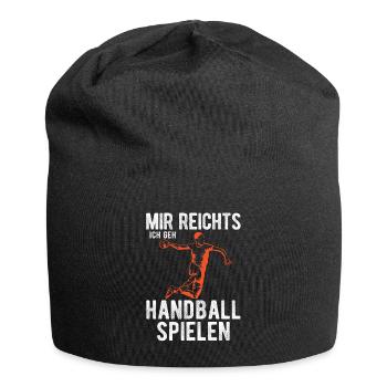 Handballer Mannschaft Handball spielen Geschenk - Jersey-Beanie - Schwarz - Vorne