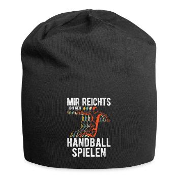 Handballer Mannschaft Handball spielen Geschenk - Jersey-Beanie - Schwarz - Vorne