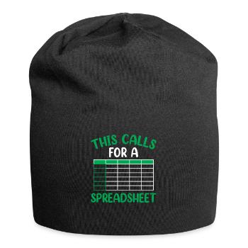 Dies Erfordert Ein Spreadsheet Tabelle Buchhalter - Jersey-Beanie - Schwarz - Vorne