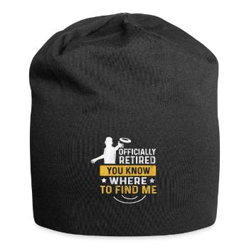 Cadeau de retraité du Disc Golf officiellement retiré - Bonnet en jersey - noir - Devant