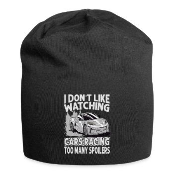 Je n’aime pas regarder les voitures courir trop de spoilers - Bonnet en jersey - noir - Devant
