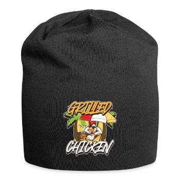 Poulet grillé - Bonnet en jersey - noir - Devant