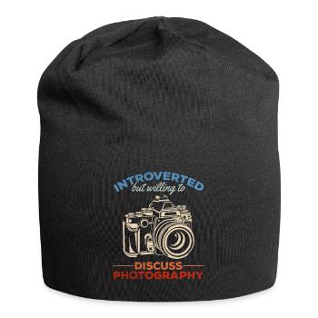 Photographe introverti, mais prêt à parler de - Bonnet en jersey - noir - Devant