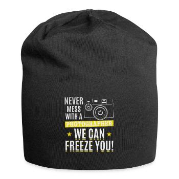 Never mess with a photographer, we can - Jersey Beanie - black - Front