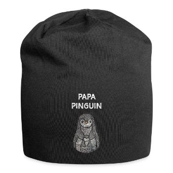 Papa Penguin Penguin Lover Father's Day Father - Jersey Beanie - black - Front