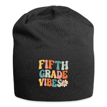 Fifth Grade Vibes 5th Grade Retro Back To School - Jersey Beanie - black - Front