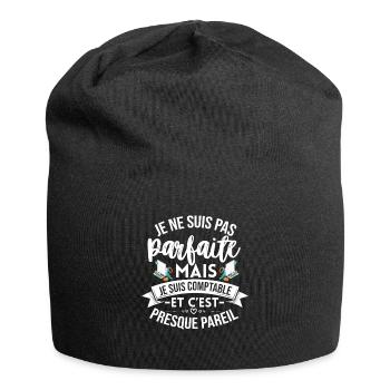 Comptable Parfaite Cadeau Femme Humour - Bonnet en jersey - noir - Devant