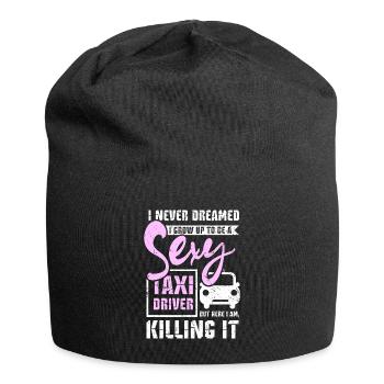 Je grandis pour devenir une conductrice de taxi sexy - Bonnet en jersey - noir - Devant