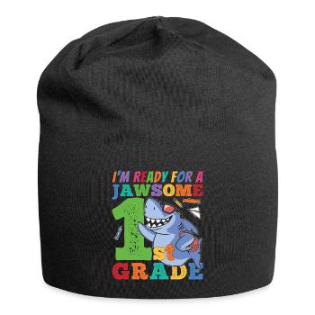 First Grader Awesome Back to School Lifestyle Gesc - Jersey Beanie - black - Front