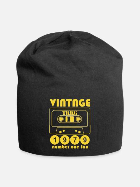TKKG 1979 Number One Fan Vintage Kassette - Jersey-Beanie - Schwarz