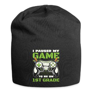 First Grader Awesome Back To School Gamer Lovers - Jersey Beanie - black - Front