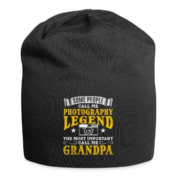 Photography Grandpa Photographer Grandpa Photo - Jersey Beanie - black - Front