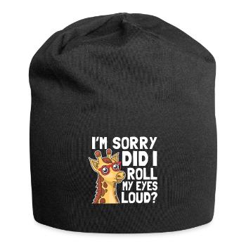 Did I Roll My Eyes Out Loud Sarkasmus Ironie - Jersey-Beanie - Schwarz - Vorne