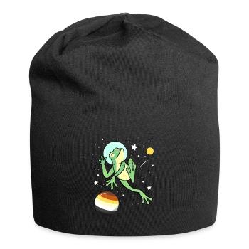 Frosch Astronaut Gay Bear Pride - Jersey-Beanie - Schwarz - Vorne