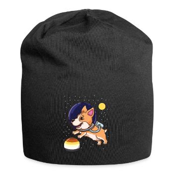 Corgi Astronaut Gay Bear Pride - Jersey-Beanie - Schwarz - Vorne