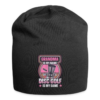Grandma Is My Name Disc Golf Is My Game für Oma - Jersey-Beanie - Schwarz - Vorne