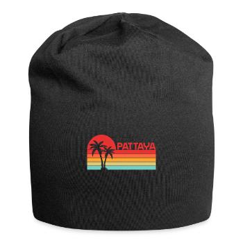 Vintage Urlaub Reise Pattaya Thailand Asien - Jersey-Beanie - Schwarz - Vorne
