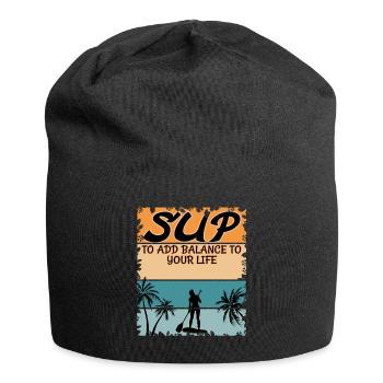 SUP to add balance to your life female SUP Girl - Jersey-Beanie - Schwarz - Vorne