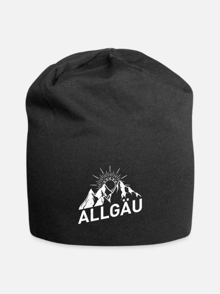 Urlaub in Bayern Allgäu - Jersey-Beanie - Schwarz