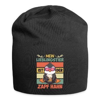 Mein Lieblingstier ist der Zapfhahn Männer Bier - Jersey-Beanie - Schwarz - Vorne
